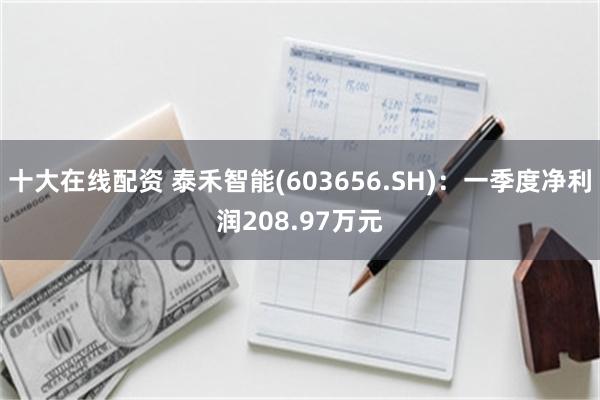 十大在线配资 泰禾智能(603656.SH)：一季度净利润208.97万元